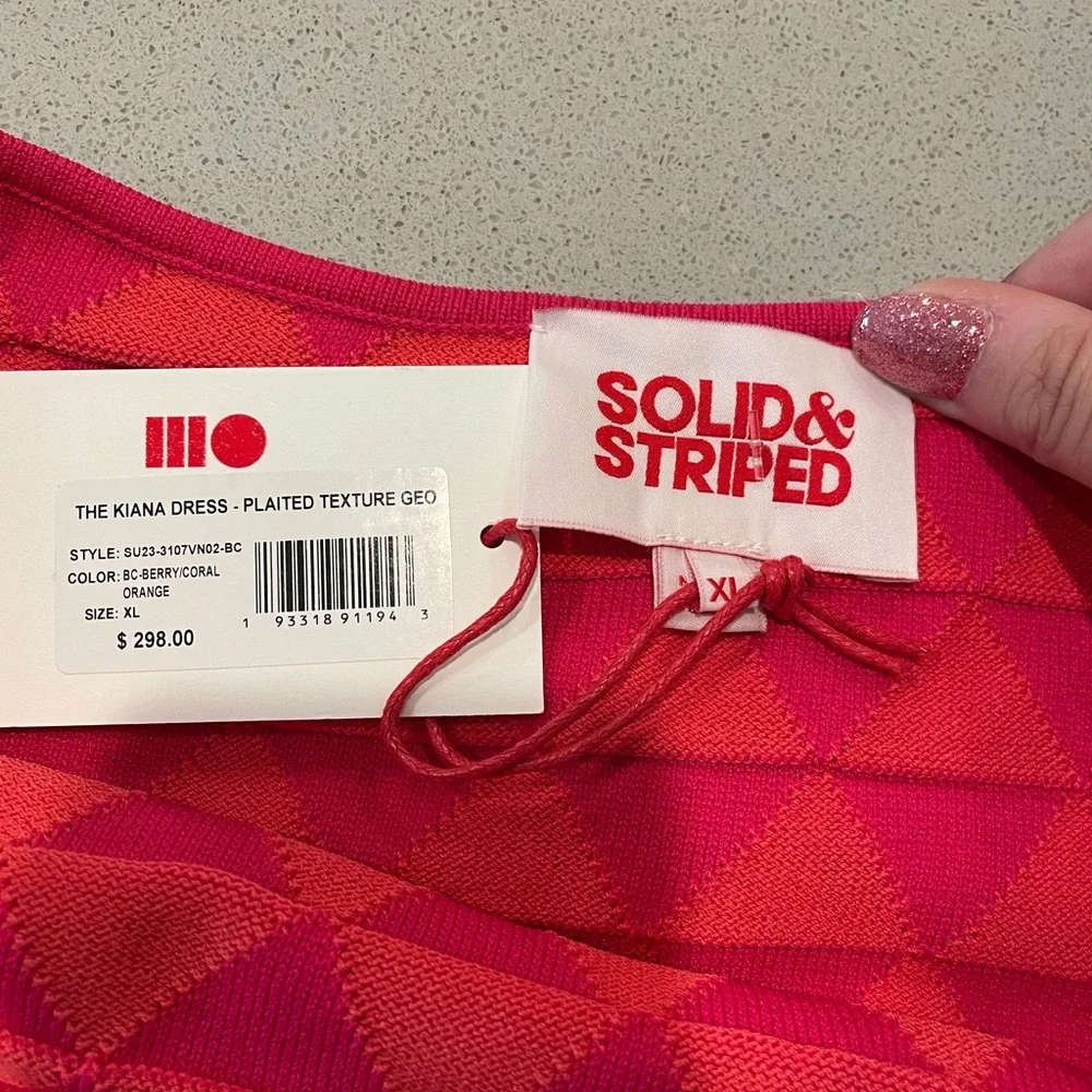 NWT Solid & Striped The Kiana Dress in Texture Geo - Picture 9 of 10